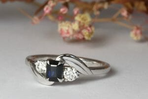 Sapphire and diamonds