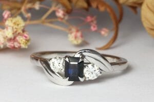 Sapphire and diamonds