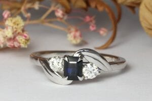 Sapphire and diamonds