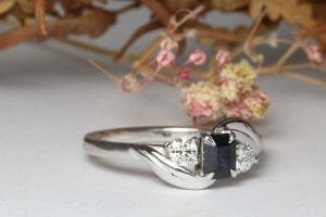 Sapphire and diamonds