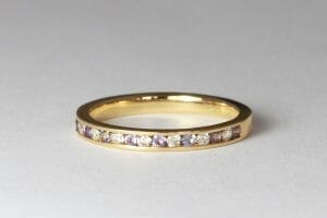Tanzanite diamond yellow gold