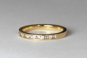 Tanzanite diamond yellow gold