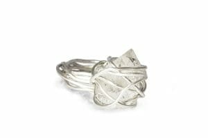 Herkimer diamond vine ring