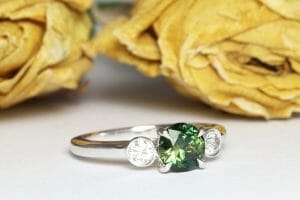 Sapphire diamonds white gold