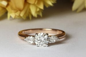 Diamonds in rose and white gold