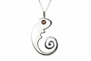 Chameleon necklace garnet