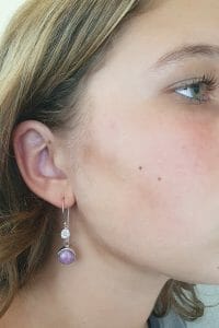 Ruby sapphire earrings model