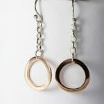 Rose gold circle earrings