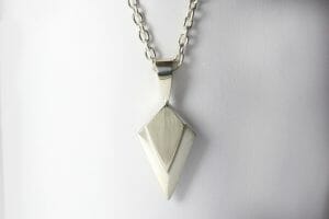 silver art deco pendant