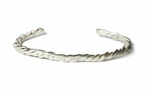 Silver twist bangle
