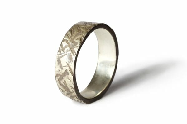silver textured band