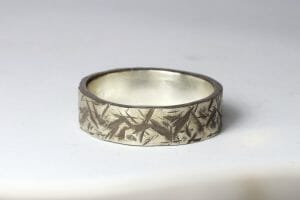 silver textured band
