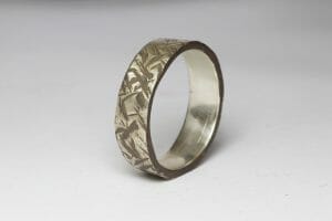 silver textured band