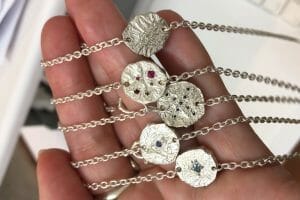 Geode silver gem bracelets