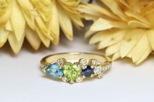 sapphire, peridot, topaz