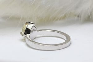 Rough diamond in white gold