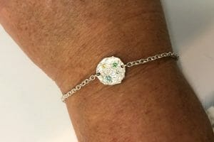 Geode bracelet blue green yellow