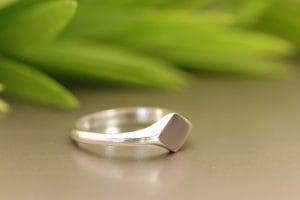 Sterling silver signet rings, customisable.