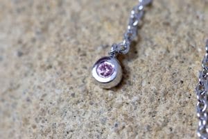 18ct white gold and pink and white diamond bracelet