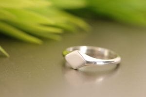Sterling silver signet rings, customisable.