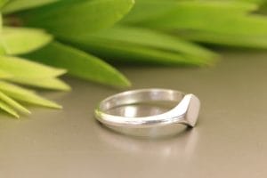 Sterling silver signet rings, customisable.