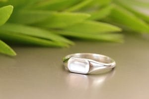 Sterling silver signet rings, customisable.