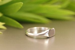 Sterling silver signet rings, customisable.