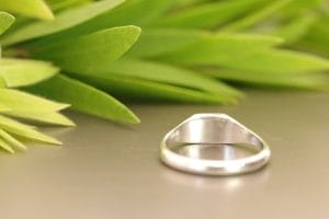 Sterling silver signet rings, customisable.