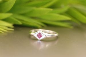 Signet rings with gem.