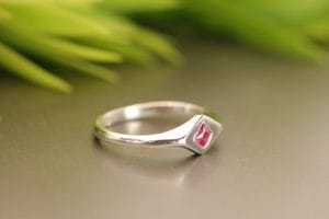 Signet rings with gem.