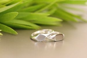 Sterling silver signet rings, customisable.