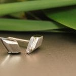 Sterling silver art deco studs