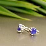 sterling silver studs with lapis lazuli